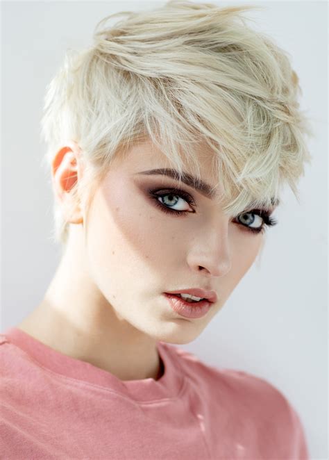 short pixie cut blonde|More.